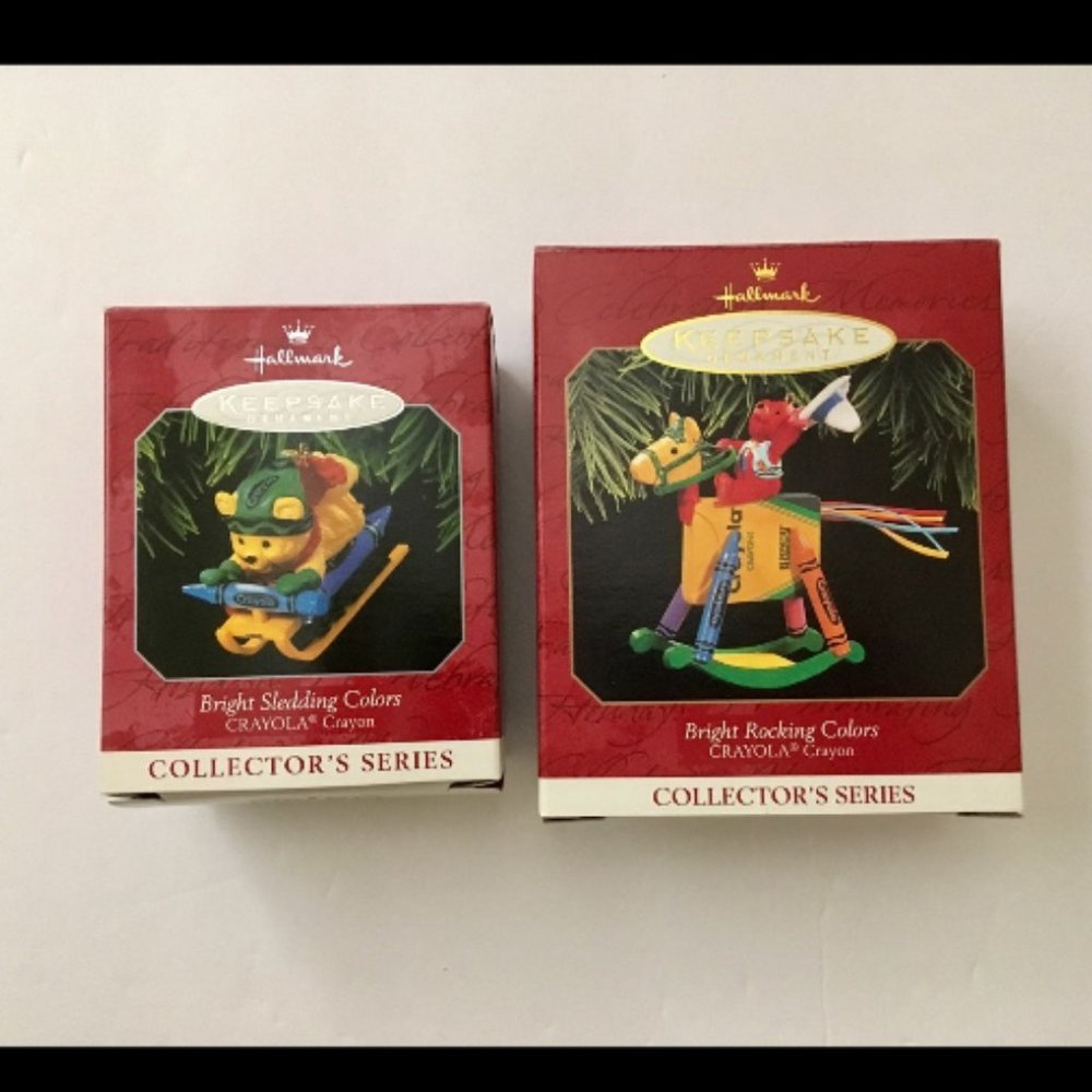 Vintage Crayola Christmas ornaments